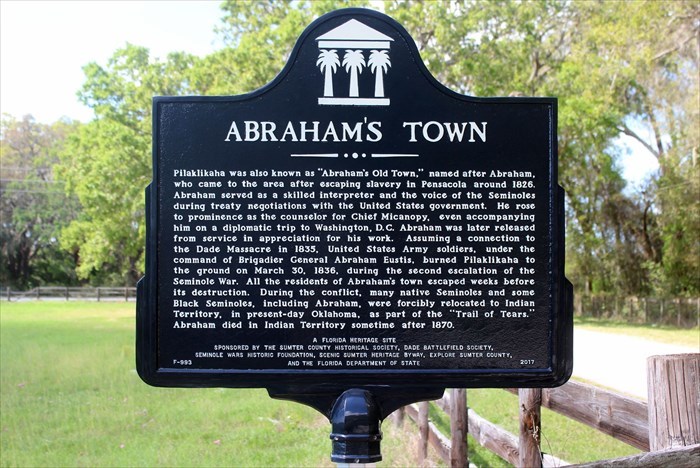 Abraham's Town sign