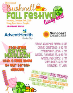 35th Annual Bushnell Fall Festival: Candy land @ Kenny Dixon Sports Complex