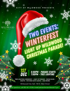Winterfest & Light Up Wildwood Christmas Parade @ Wildwood City Hall